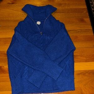 Blue turtle neck sweater